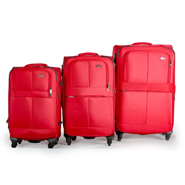 چمدان سه عددی قرمز اوماسو طرح صدف