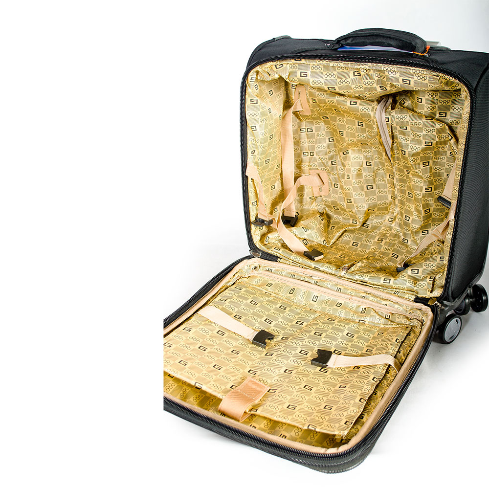 چمدان خلبانی با دسته تراولی مشکی اوماسو طرح مروارید