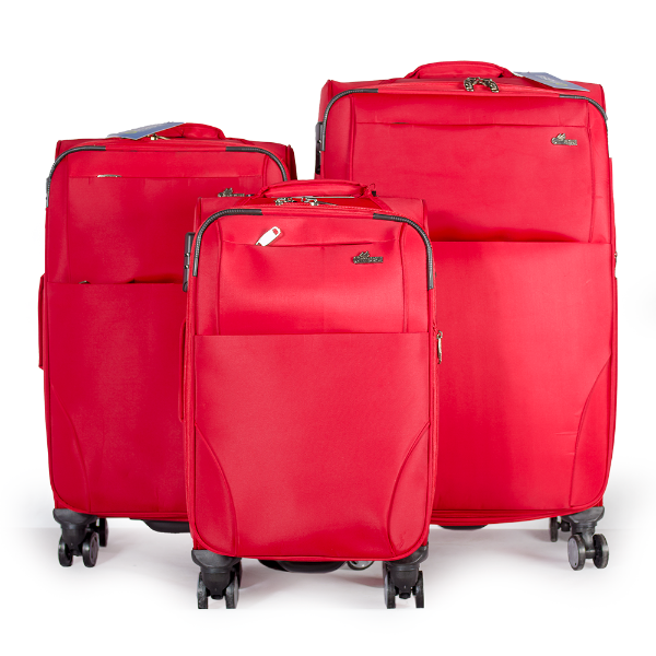 چمدان سه عددی قرمز اوماسو طرح الماس