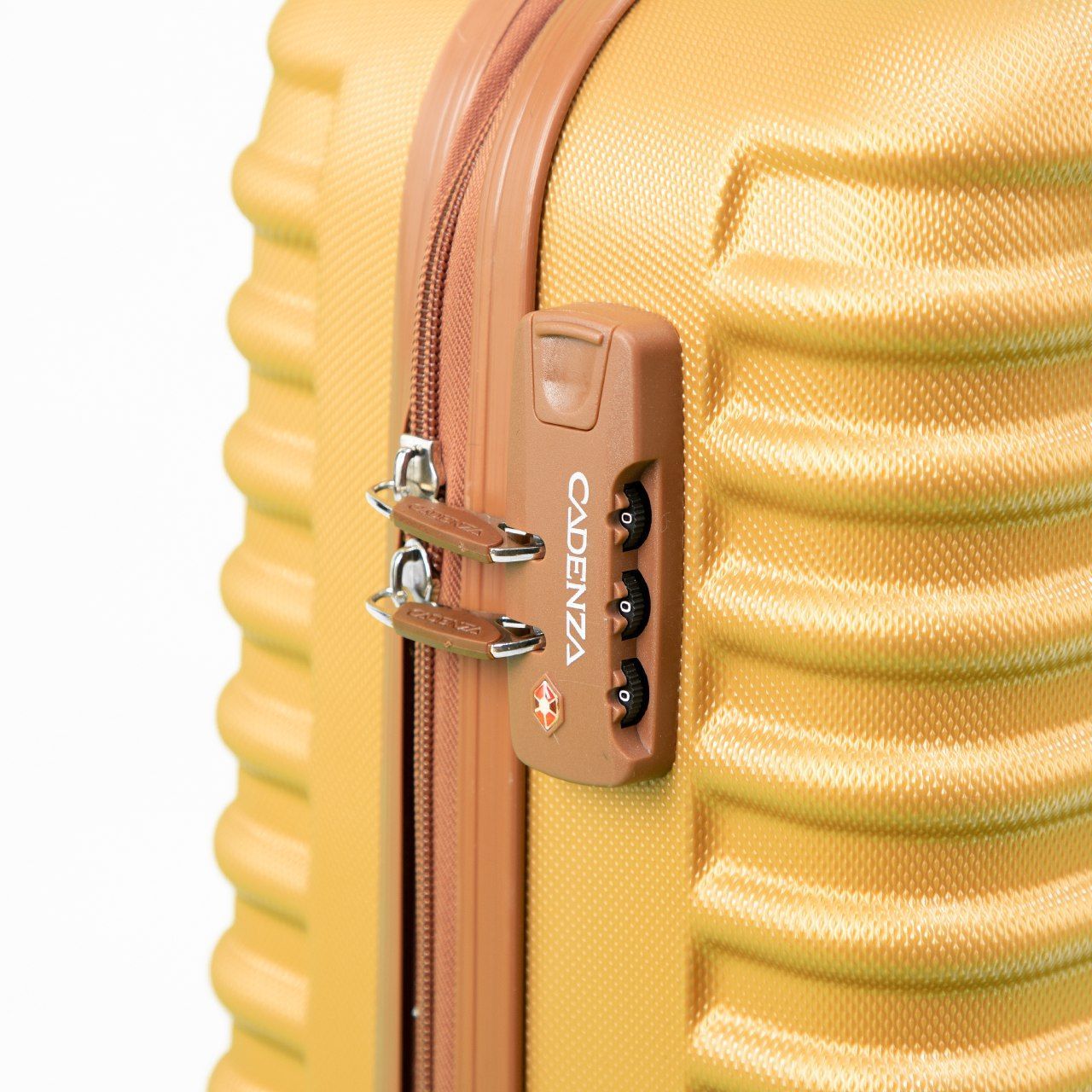 چمدان سه عددی طلایی کادنزا مدل لوتوس