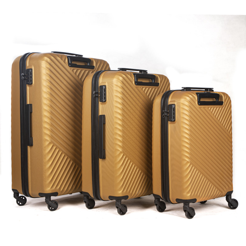 چمدان سه عددی طلایی ماژرو مدل ارغوان