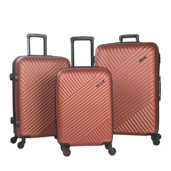 چمدان سه عددی مسی ماژرو مدل ارغوان
