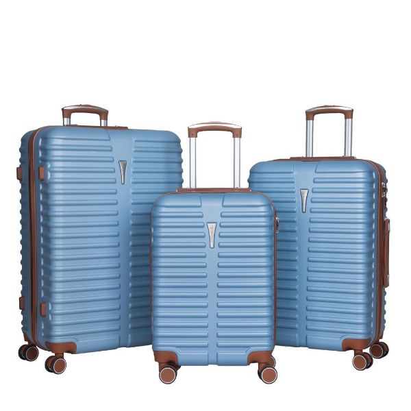 چمدان سه عددی آبی کادنزا مدل لوتوس 