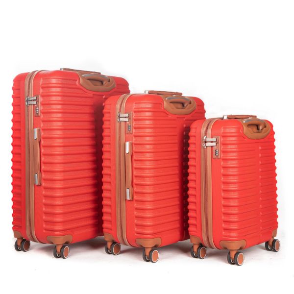 چمدان سه عددی قرمز کادنزا مدل لوتوس