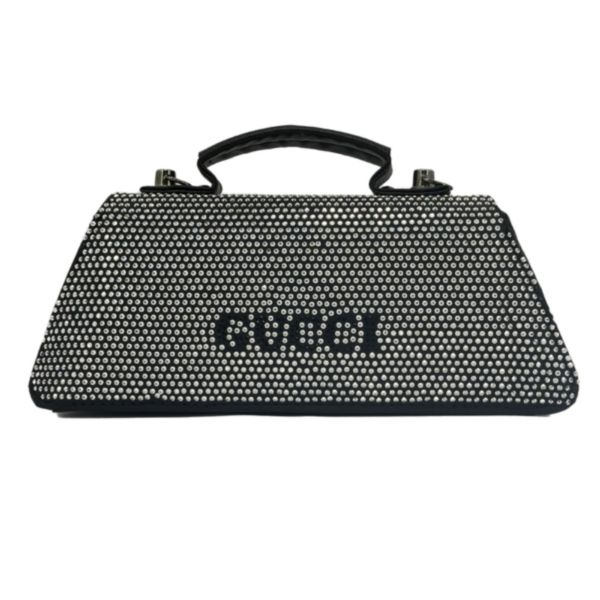 کیف دستی زنانه مجلسی برند Gucci طرح نگین دار (سایز 24 در 11 سانتی‌متر)