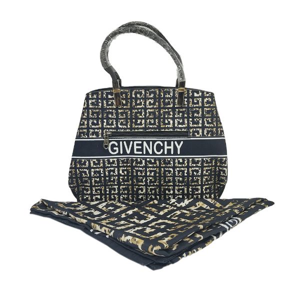 کیف زنانه اسپرت همراه با روسری طرح GIVENCHY (سایز 31 در 24 سانتی متر)