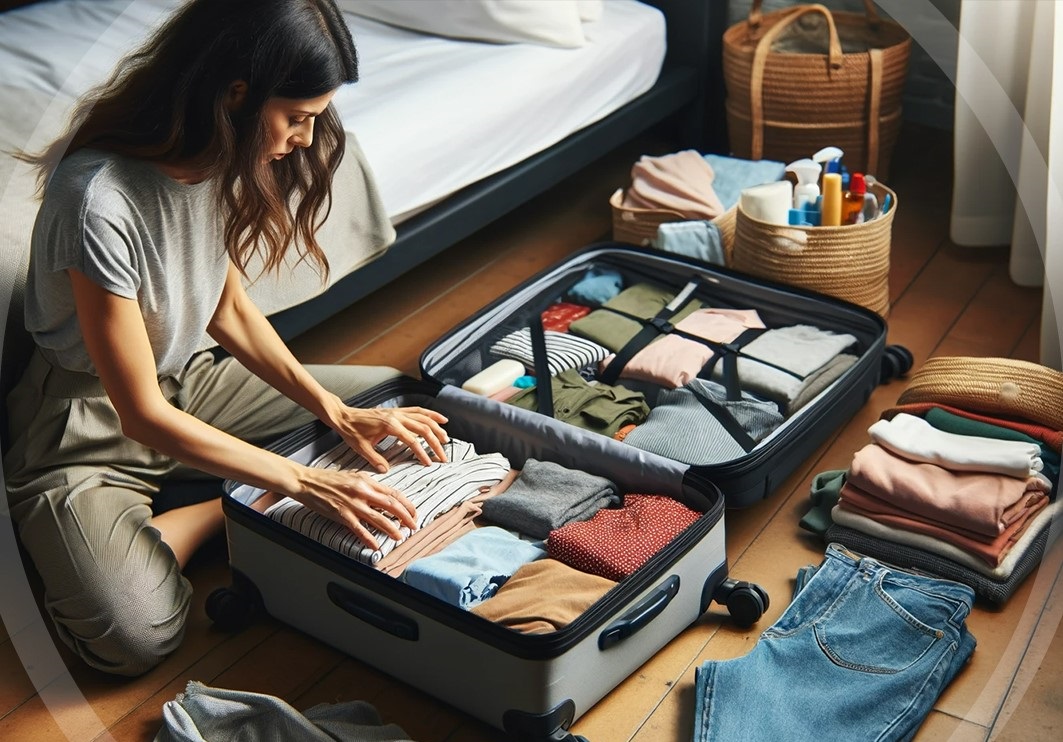 نحوهی چیدمان صحیح داخل چمدان نحوهی چیدمان صحیح داخل چمدان